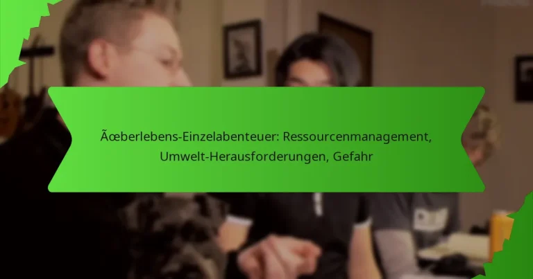 Überlebens-Einzelabenteuer: Ressourcenmanagement, Umwelt-Herausforderungen, Gefahr
