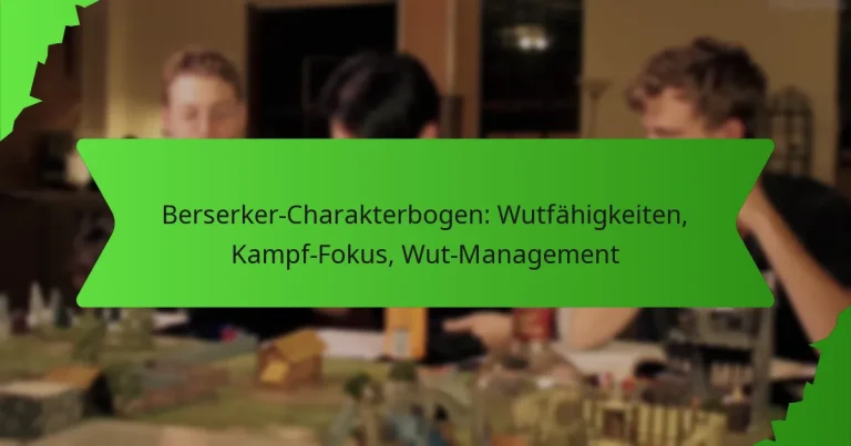 Berserker-Charakterbogen: Wutfähigkeiten, Kampf-Fokus, Wut-Management