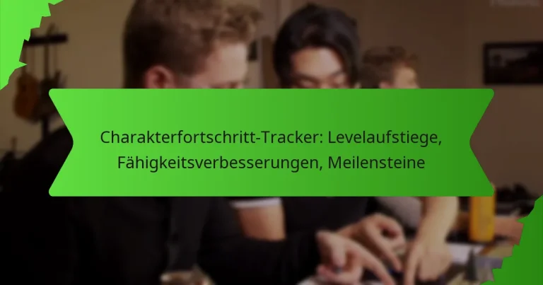 Charakterfortschritt-Tracker: Levelaufstiege, Fähigkeitsverbesserungen, Meilensteine