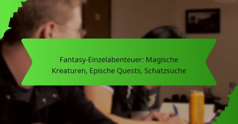 Fantasy-Einzelabenteuer: Magische Kreaturen, Epische Quests, Schatzsuche