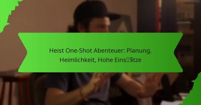 Heist One-Shot Abenteuer: Planung, Heimlichkeit, Hohe Einsätze