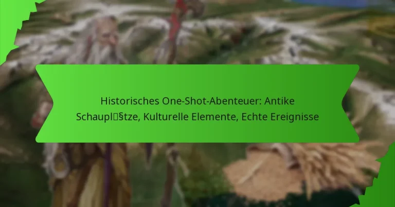 Historisches One-Shot-Abenteuer: Antike Schauplätze, Kulturelle Elemente, Echte Ereignisse