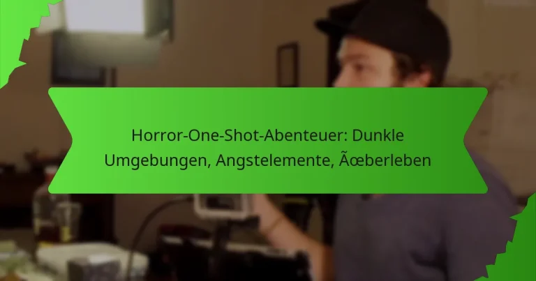 Horror-One-Shot-Abenteuer: Dunkle Umgebungen, Angstelemente, Überleben