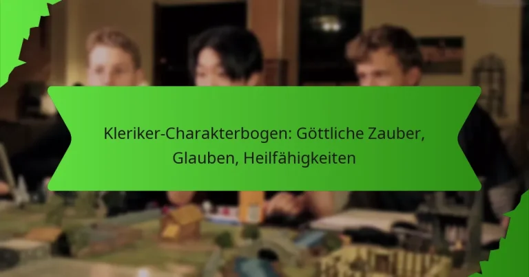 Kleriker-Charakterbogen: Göttliche Zauber, Glauben, Heilfähigkeiten