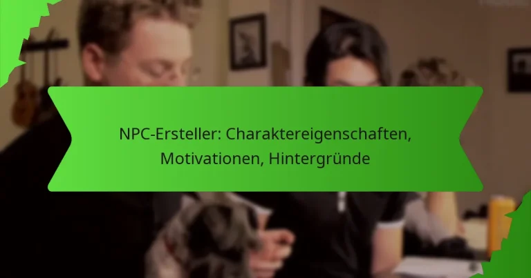 NPC-Ersteller: Charaktereigenschaften, Motivationen, Hintergründe