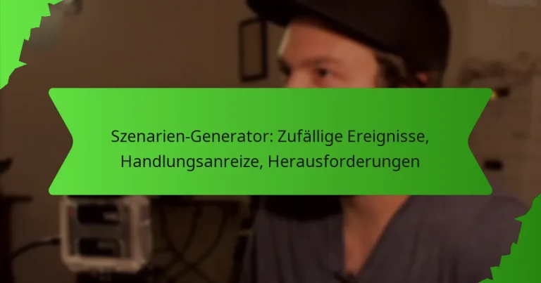 Szenarien-Generator: Zufällige Ereignisse, Handlungsanreize, Herausforderungen