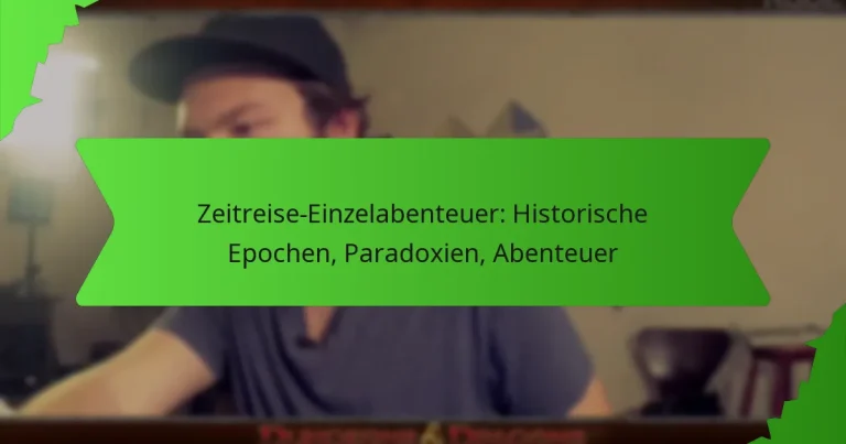 Zeitreise-Einzelabenteuer: Historische Epochen, Paradoxien, Abenteuer