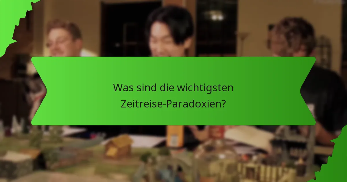 Was sind die wichtigsten Zeitreise-Paradoxien?