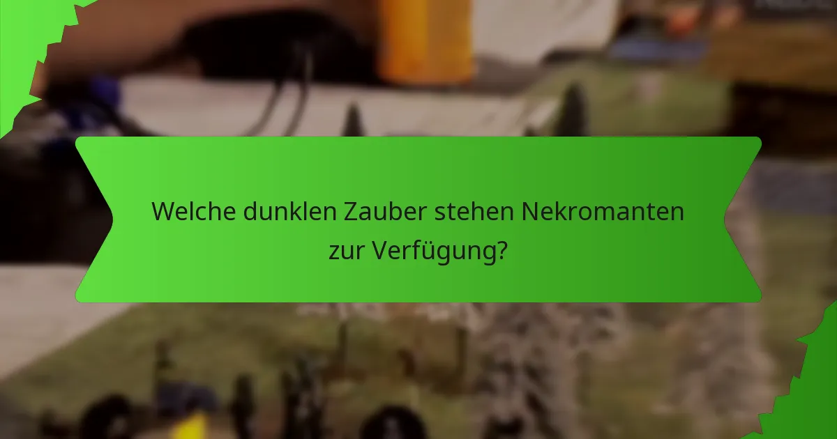 Welche dunklen Zauber stehen Nekromanten zur Verfügung?