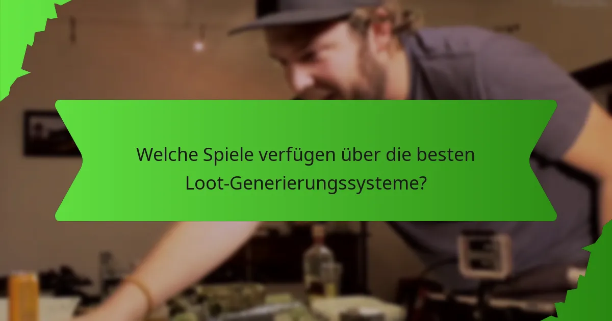 Welche Spiele verfügen über die besten Loot-Generierungssysteme?