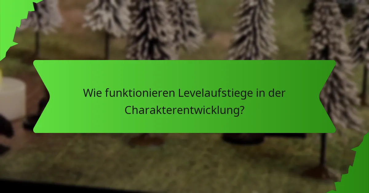 Wie funktionieren Levelaufstiege in der Charakterentwicklung?
