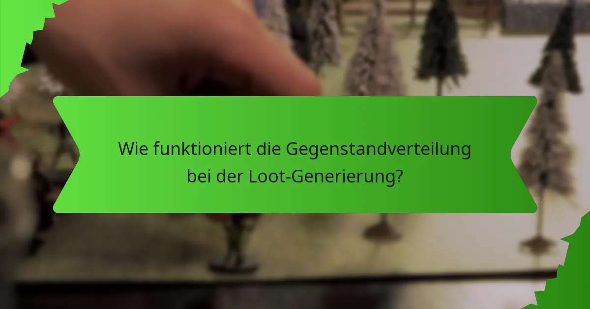 Wie funktioniert die Gegenstandverteilung bei der Loot-Generierung?