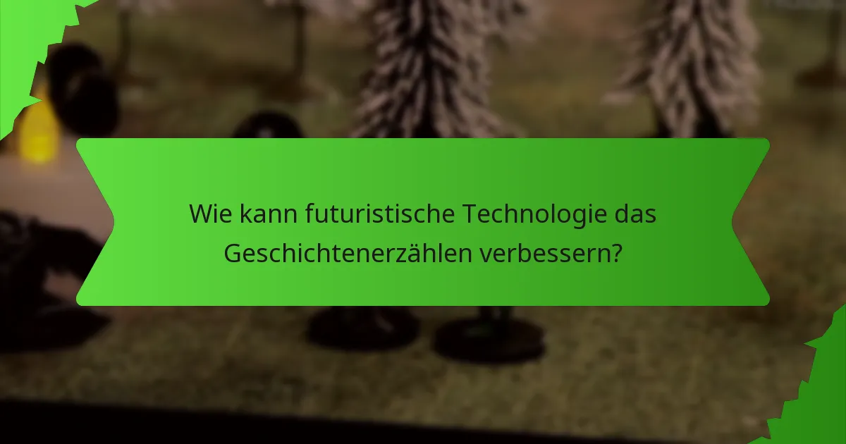 Wie kann futuristische Technologie das Geschichtenerzählen verbessern?