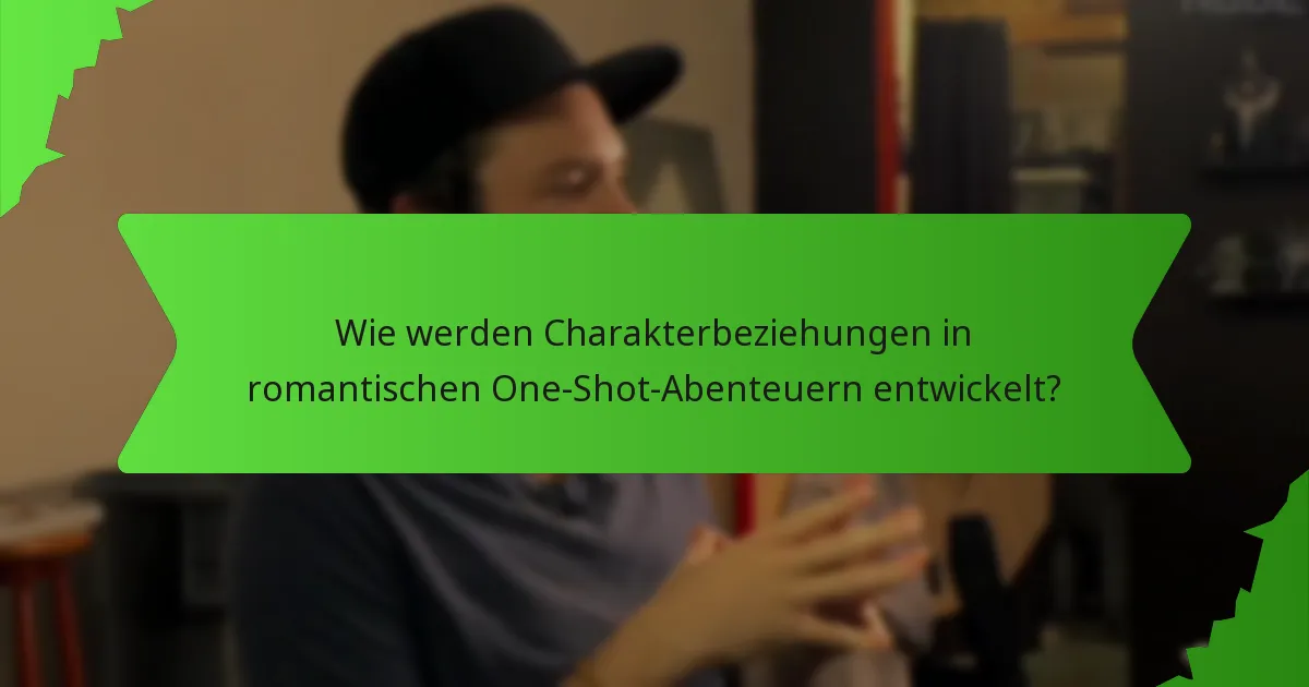 Wie werden Charakterbeziehungen in romantischen One-Shot-Abenteuern entwickelt?